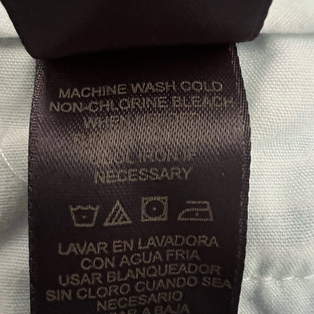 Liz Claiborne Michaela Blue Pinstripe 100% Cotton Capri Pants, Size 12 - Picture 8 of 16